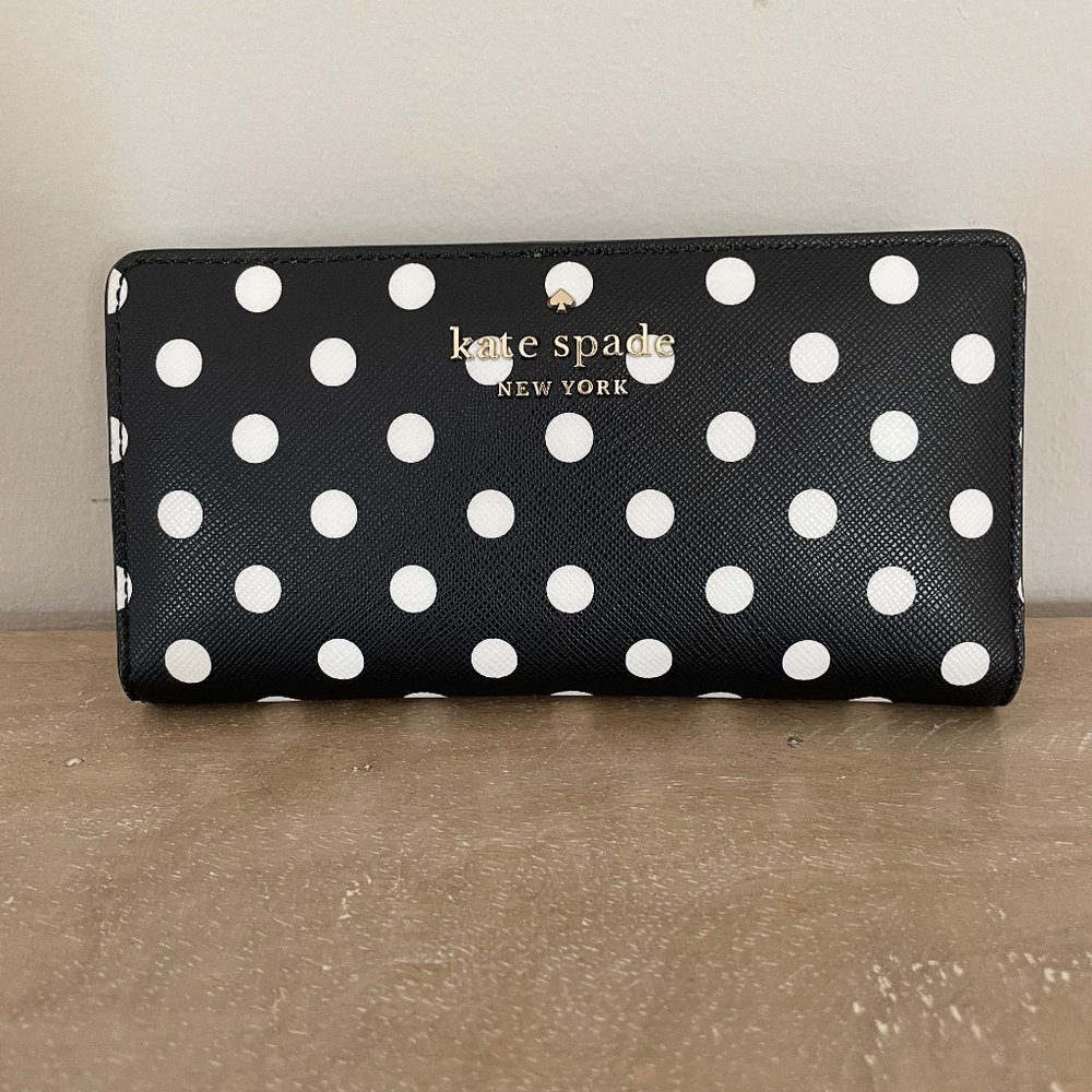 Kate Spade NY Staci Dot Printed Large Snap Wallet